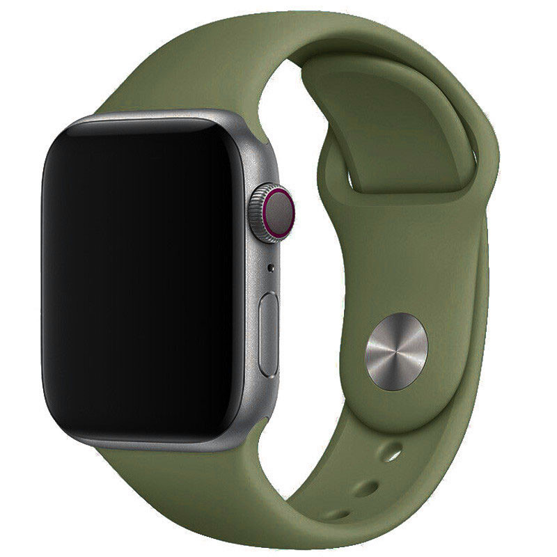 Силиконовый ремешок для Apple Watch Sport Band 38/40/41/42mm(ser.10) (S/M & M/L) 3pcs (Зеленый / Olive)