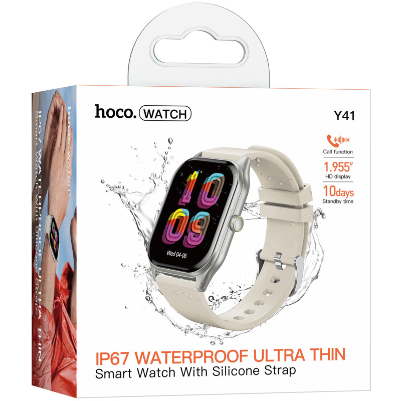 Фото Смарт-годинник Hoco Y41 Smart sports watch (call version) (Silver) в маназині vchehle.ua