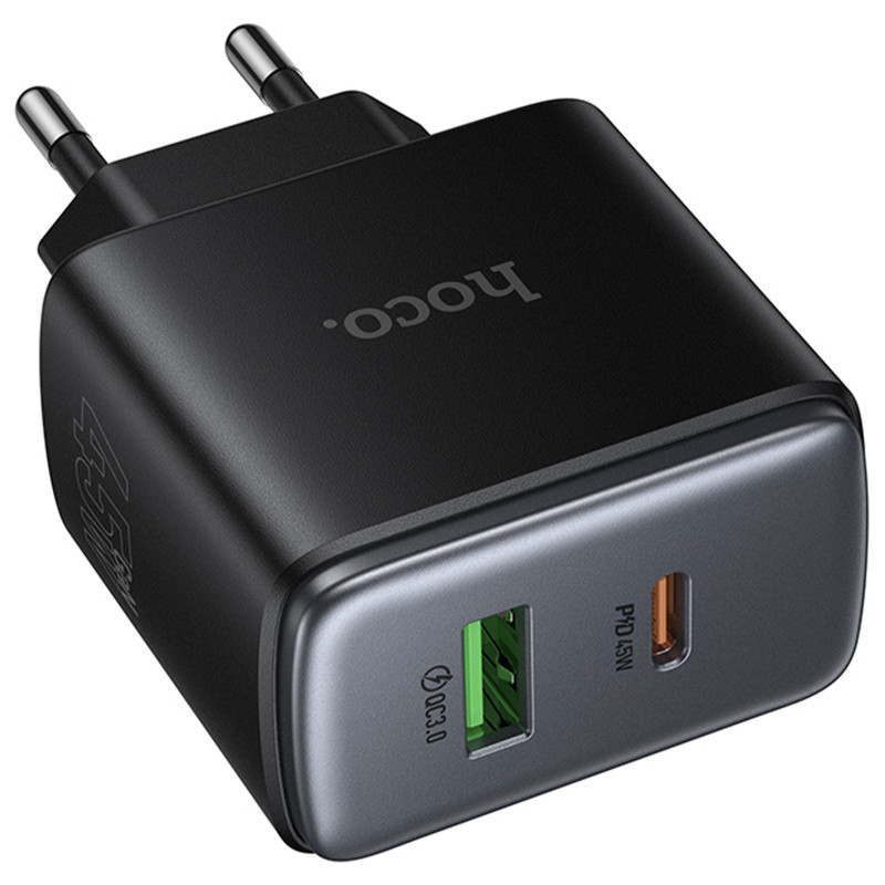 Фото МЗП Hoco C158A Upgrade PD45W (1USB-A/1C) (Black) на vchehle.ua