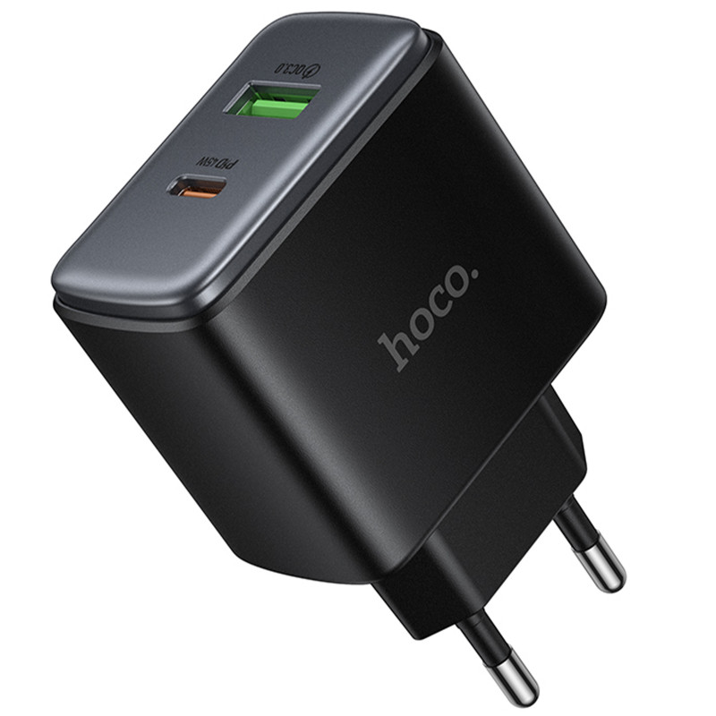 Фото МЗП Hoco C158A Upgrade PD45W (1USB-A/1C) (Black) в маназині vchehle.ua