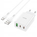 МЗП Hoco C99A PD20W+QC3.0 (1USB/2Type-C/3A) + USB to Type-C