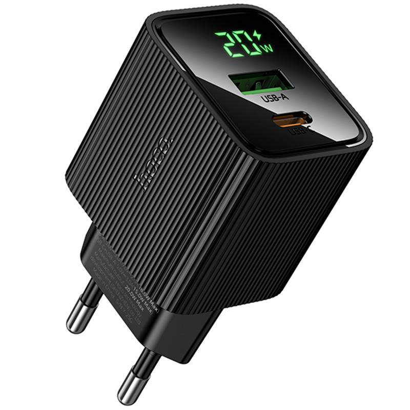 СЗУ Hoco CS83A Excellent with digital display PD20W+QC3.0 (1USB-A/1C) (Black)