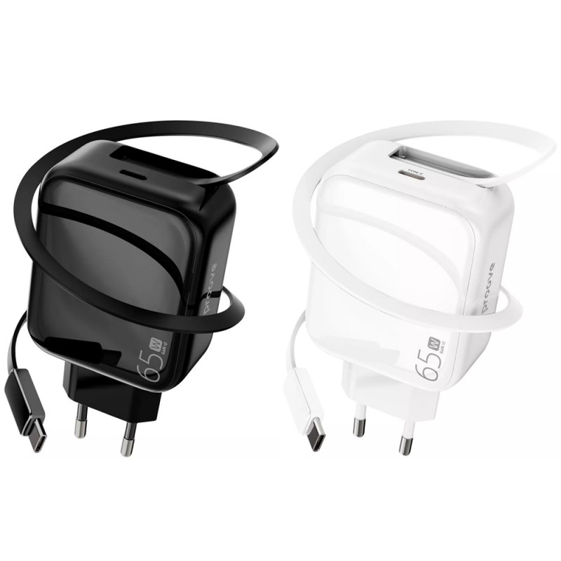 МЗП Proove Fixtape GaN 65W (1USB-C) + висувний кабель Type-C