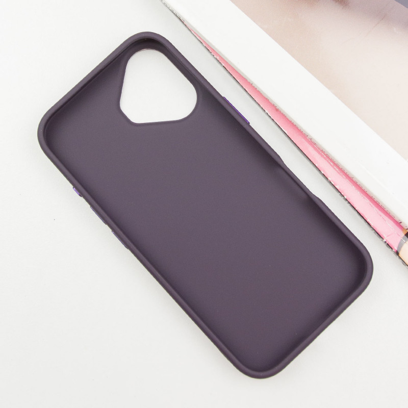Фото TPU чохол Bonbon Metal Style with Magnetic safe на Apple iPhone 16 (6.1") (Фіолетовий / Dark Purple) на vchehle.ua