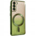 TPU чехол Delight case with Magnetic Safe с защитными линзами на камеру для Samsung Galaxy S21 FE (Зеленый / Green)