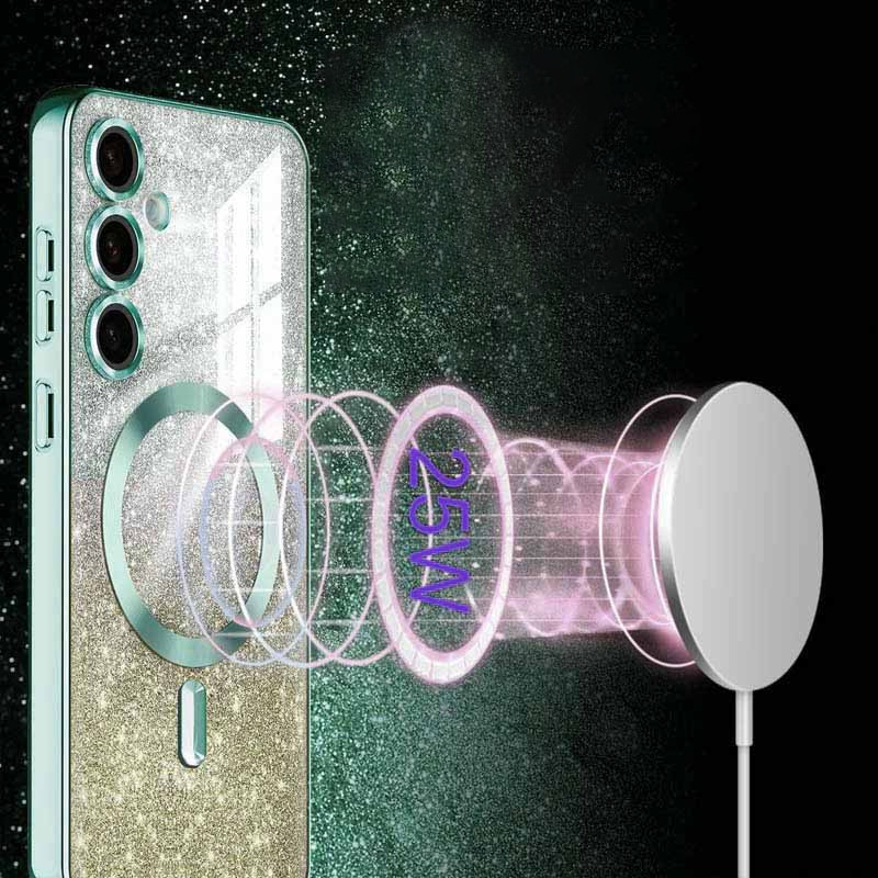 TPU чехол Delight case with Magnetic Safe с защитными линзами на камеру для Samsung Galaxy S24+ (Зеленый / Emerald) в магазине vchehle.ua