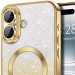 Фото TPU чохол Delight case with Magnetic Safe з захисними лінзами на камеру на Apple iPhone 17 (6.3") (Золотий / Gold) на vchehle.ua