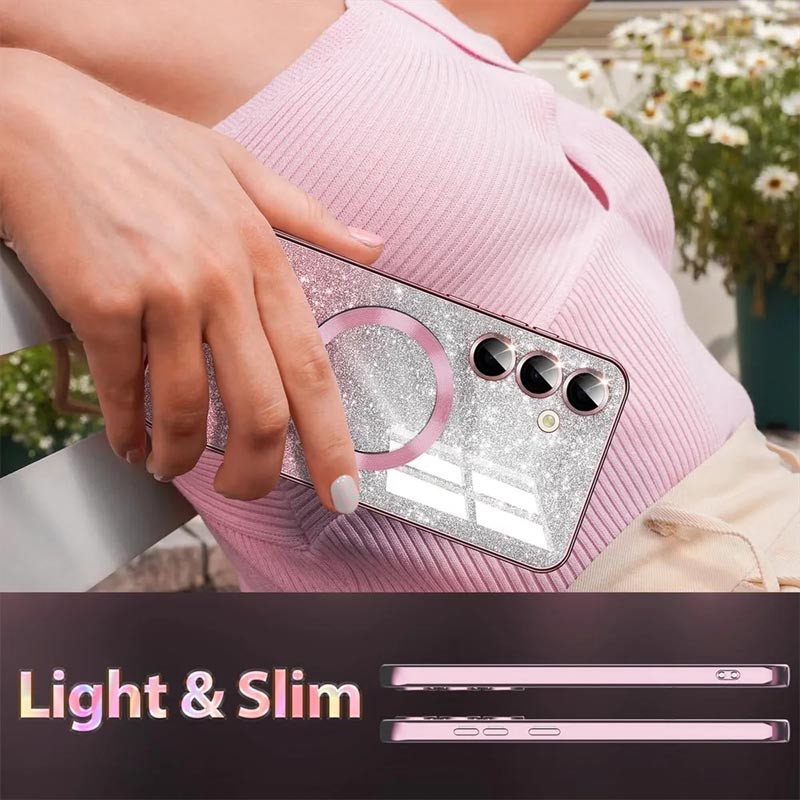 TPU чохол Delight case with Magnetic Safe з захисними лінзами на камеру на Samsung Galaxy S26 (Рожевий / Rose Gold) в магазині vchehle.ua