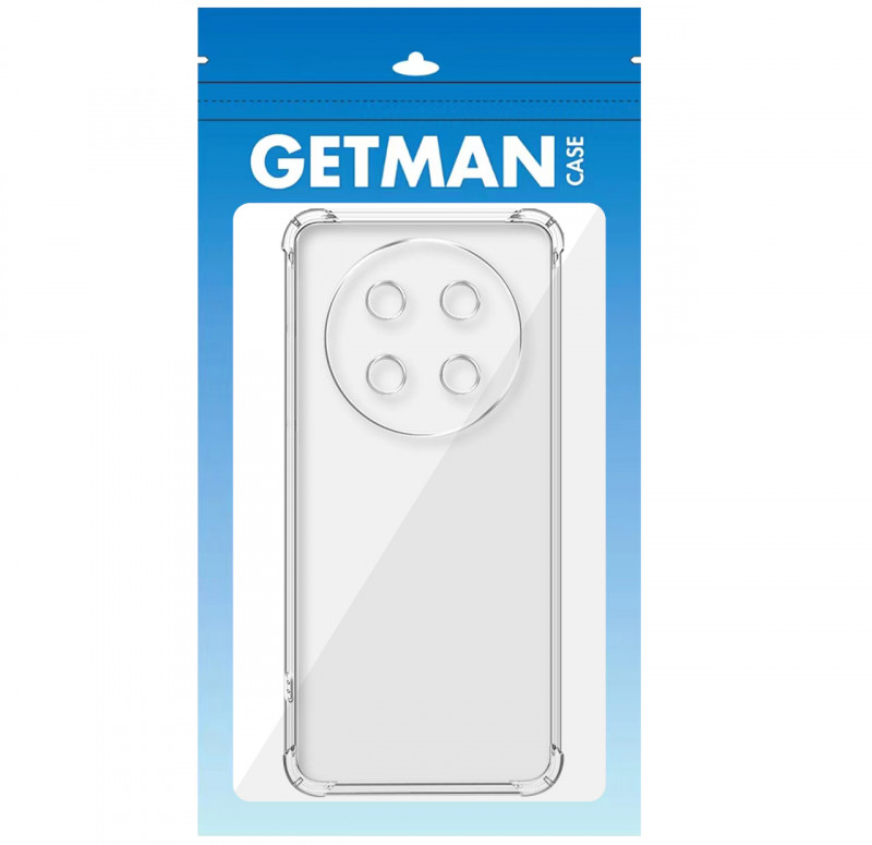 Фото TPU чохол GETMAN Ease logo посилені кути Full Camera на Honor X9c (Безбарвний (прозорий)) в маназині vchehle.ua