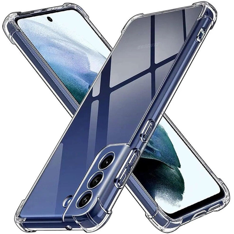 TPU чохол GETMAN Ease logo посилені кути Full Camera на Samsung Galaxy S22+ (Безбарвний (прозорий))