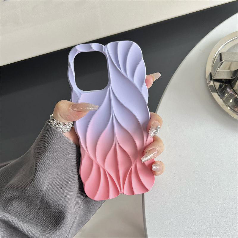 Фото TPU чехол Leaf для Apple iPhone 16 Pro Max (6.9") (Lilac / Pink) в магазине vchehle.ua