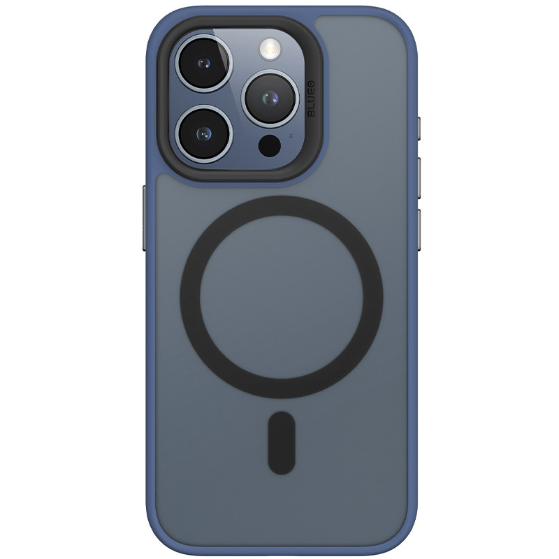TPU+PC чехол Blueo Skin Friendly Frosted with Magnetic Safe для Apple iPhone 15 Pro (6.1") (Синий / Blue)