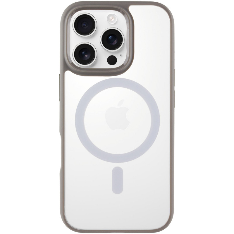 TPU+PC чохол Blueo Skin Friendly Frosted with Magnetic Safe на Apple iPhone 16 Pro Max (6.9") (Сірий)