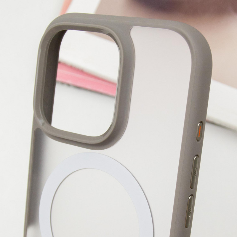 Купити TPU+PC чохол Blueo Skin Friendly Frosted with Magnetic Safe на Apple iPhone 16 Pro Max (6.9") (Сірий) на vchehle.ua