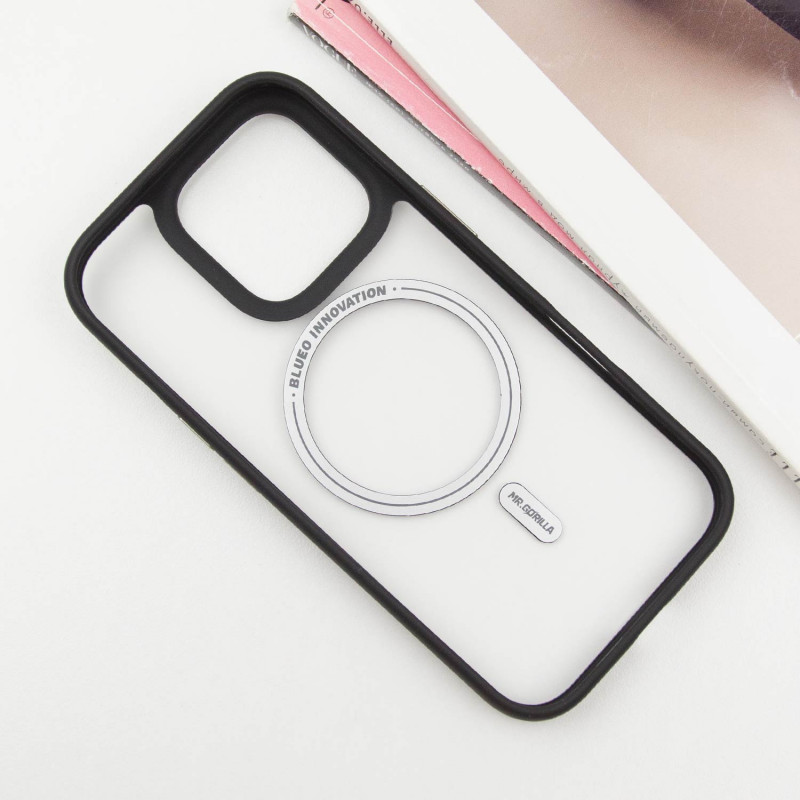 Фото TPU+PC чохол Blueo Skin Friendly Frosted with Magnetic Safe на Apple iPhone 16 Pro Max (6.9") (Чорний) в маназині vchehle.ua