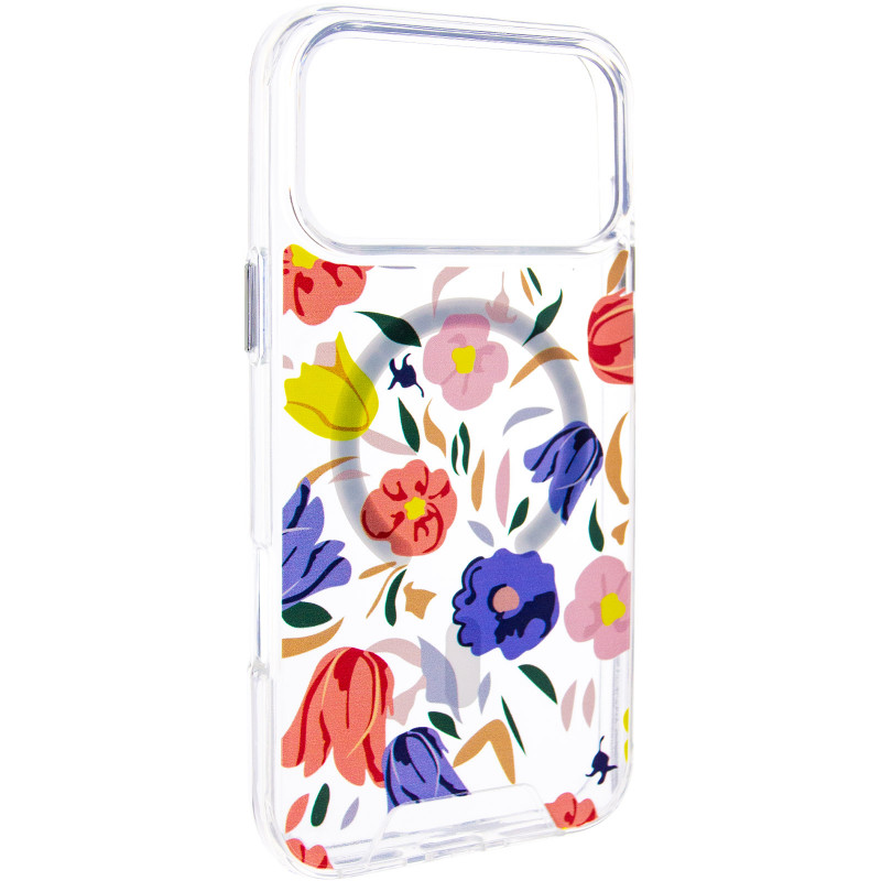 TPU+PC чехол Clear Garden with Magnetic Safe для Apple iPhone 17 Pro (6.3") (Tropical Art)