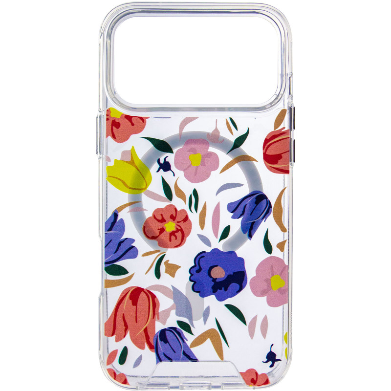Фото TPU+PC чехол Clear Garden with Magnetic Safe для Apple iPhone 17 Pro (6.3") (Tropical Art) на vchehle.ua