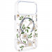 TPU+PC чехол Clear Garden with Magnetic Safe для Apple iPhone 17 Pro (6.3") (White Gardenia)
