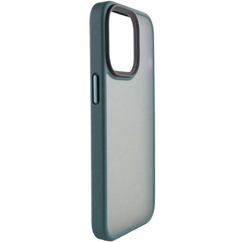 Фото TPU+PC чохол Metal Buttons на Apple iPhone 12 Pro Max (6.7") (Зелений / Dark Green) на vchehle.ua