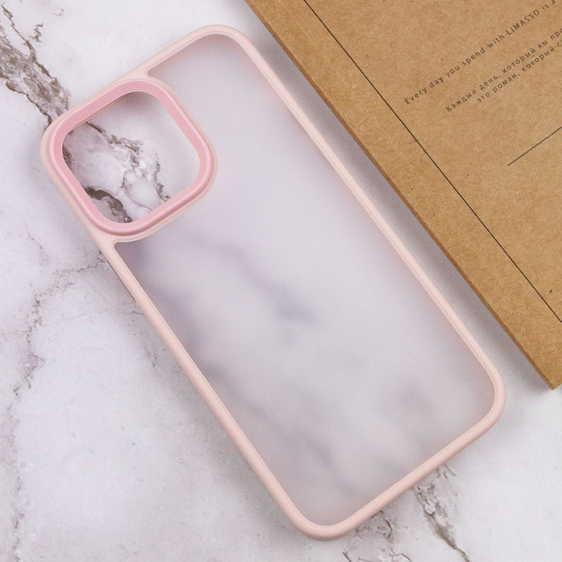 TPU+PC чохол Metal Buttons на Apple iPhone 13 Pro Max (6.7") (Рожевий / Pink) в магазині vchehle.ua