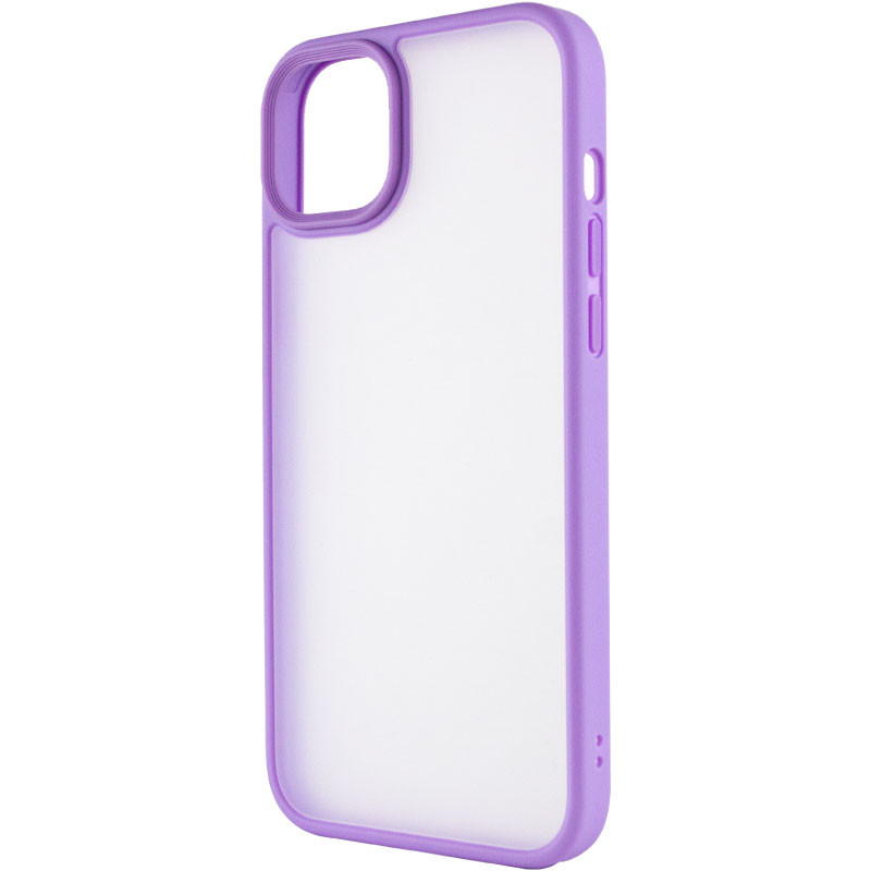 Фото TPU+PC чохол Metal Buttons на Apple iPhone 14 (6.1") (Бузковий / Light Purple) в маназині vchehle.ua