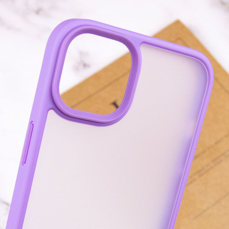 Замовити TPU+PC чохол Metal Buttons на Apple iPhone 14 (6.1") (Бузковий / Light Purple) на vchehle.ua