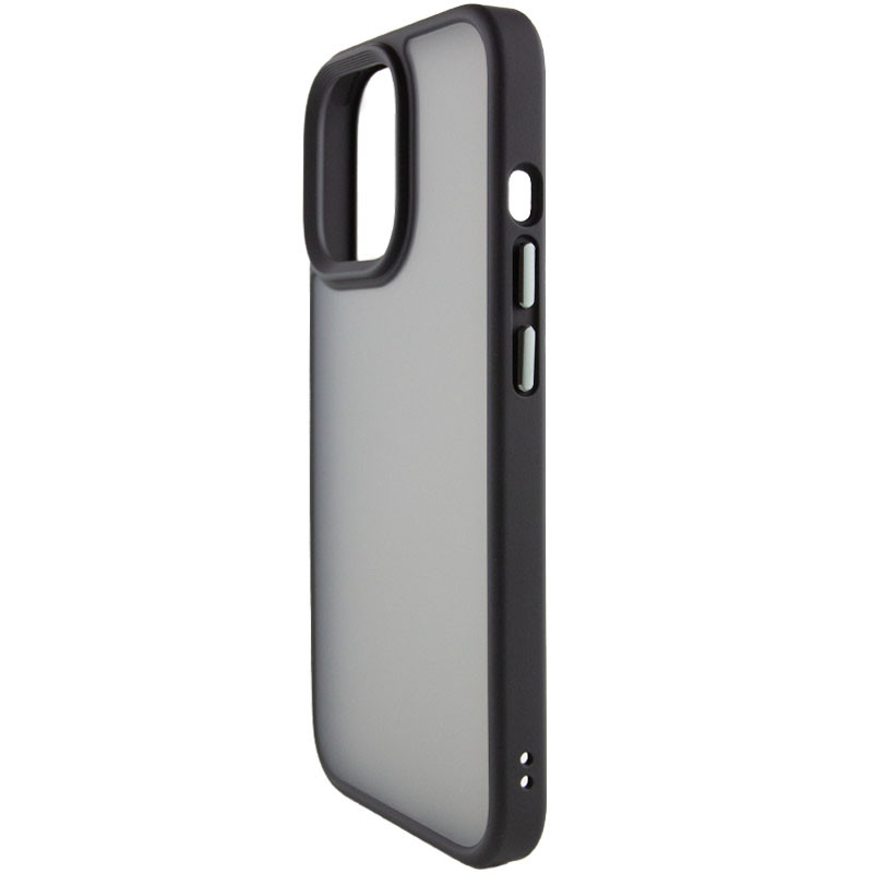 TPU+PC чехол Metal Buttons для Apple iPhone 15 Pro (6.1") (Черный / Black) в магазине vchehle.ua