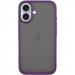 TPU+PC чехол Metal Buttons для Apple iPhone 16 (6.1") (Темно-фиолетовый / Dark Purple)