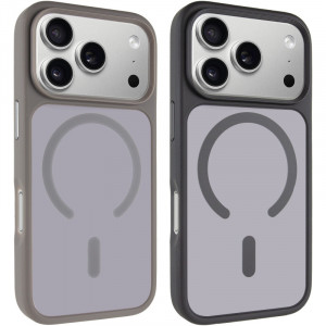 TPU+PC чехол Metal Buttons with Magnetic Safe для Apple iPhone 17 Pro (6.3")