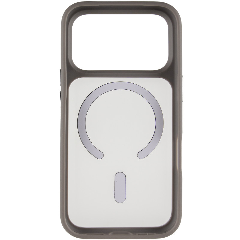 Фото TPU+PC чехол Metal Buttons with Magnetic Safe для Apple iPhone 17 Pro (6.3") (Серый / Grey) в магазине vchehle.ua