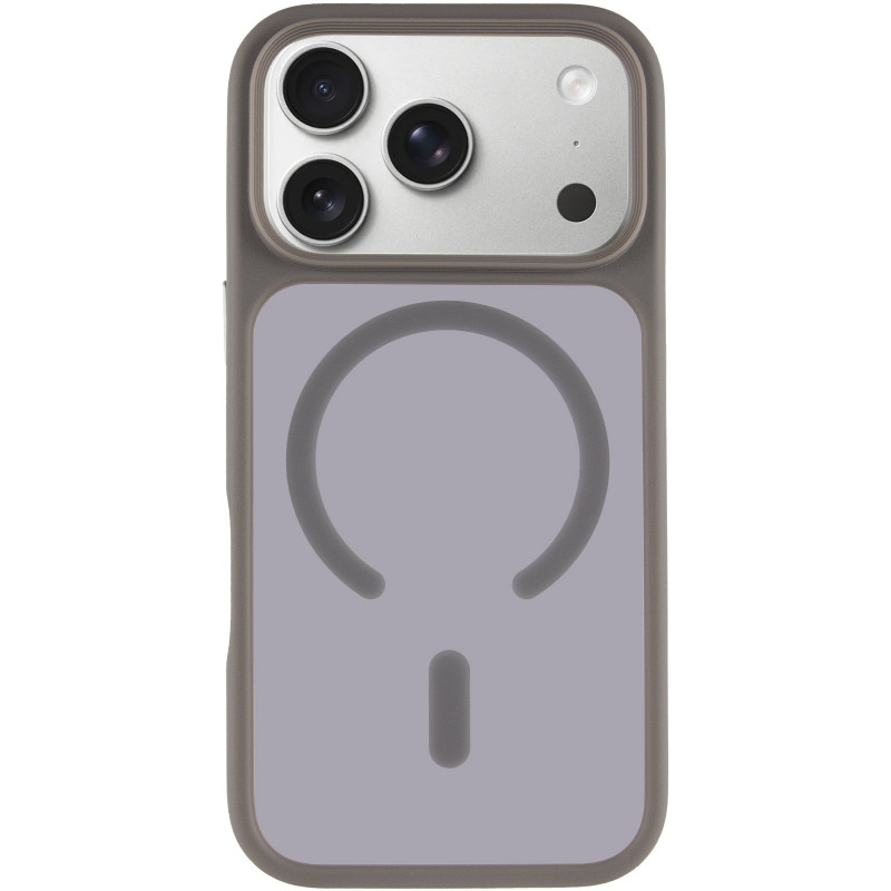 Фото TPU+PC чехол Metal Buttons with Magnetic Safe для Apple iPhone 17 Pro Max (6.9") (Серый / Grey) на vchehle.ua