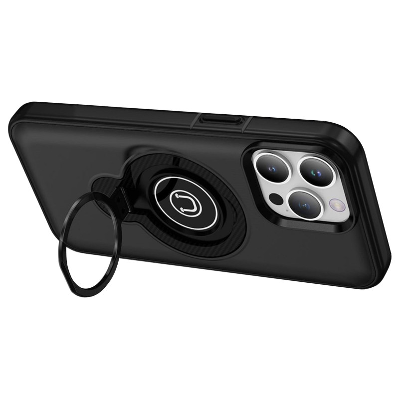 Фото TPU+Textured PC Magnet для Apple iPhone 15 Pro Max (6.7") (Black) на vchehle.ua