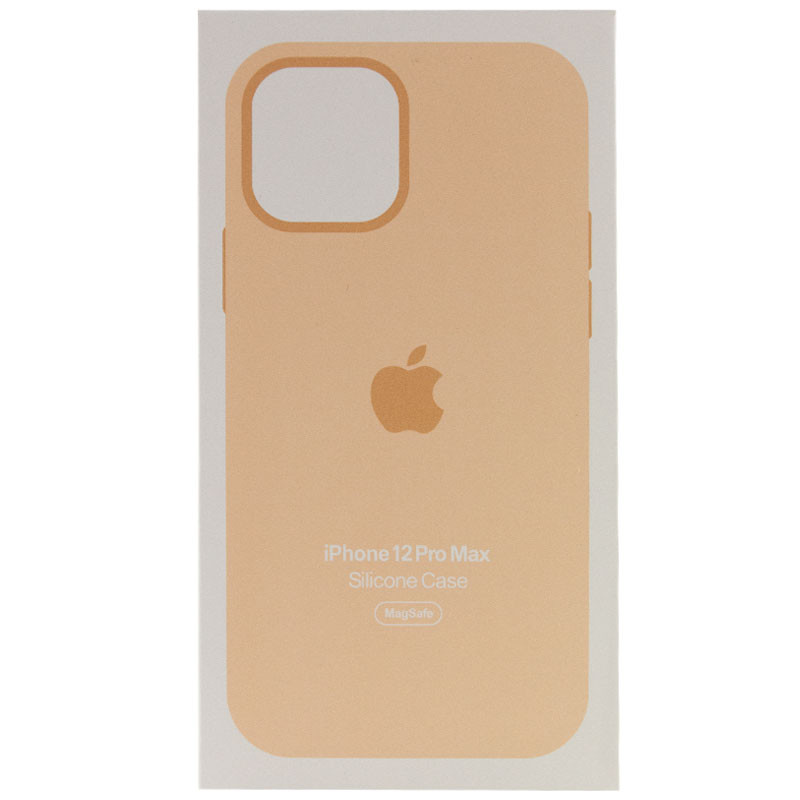 Купити Уценка Чехол Silicone case (AAA) full with Magsafe and Animation для Apple iPhone 12 Pro Max (6.7") (Дефект упаковки / Помаранчевий / Cantaloupe) на vchehle.ua