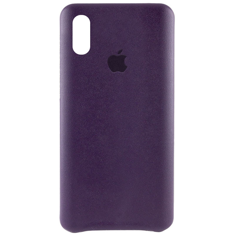 Уценка Кожаный чехол AHIMSA PU Leather Case Logo (A) для Apple iPhone XR (6.1") (Эстетический дефект / Фиолетовый)