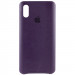 Уценка Кожаный чехол AHIMSA PU Leather Case Logo (A) для Apple iPhone XR (6.1") (Эстетический дефект / Фиолетовый)