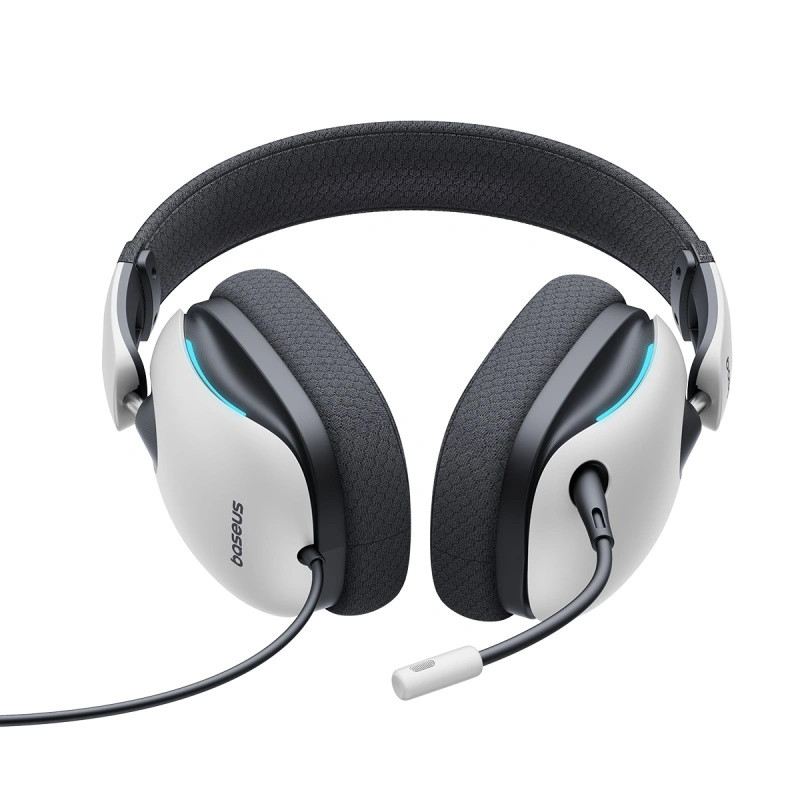 Фото Уценка Накладные наушники Baseus OS GoPlay 1+ Max Gaming (USB-A/2m) (A00181003213-00) (Вскрытая упаковка / Moon White) на vchehle.ua