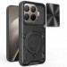 Ударопрочный чехол Bracket case with Magnetic для Xiaomi 15T Pro (Black)