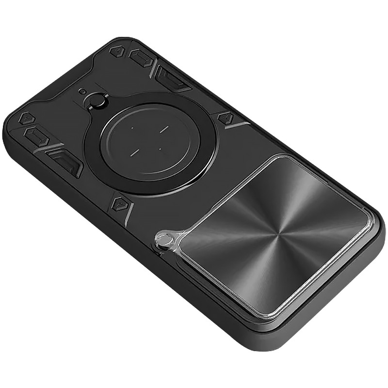 Фото Ударопрочный чехол Bracket case with Magnetic для Xiaomi 15T Pro (Black) на vchehle.ua