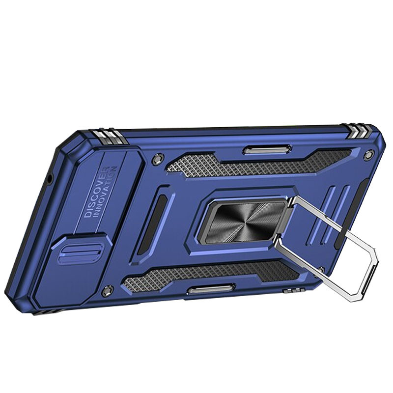 Фото Удароміцний чохол Camshield Army Ring на Samsung Galaxy A22 5G (Синій / Navy) на vchehle.ua