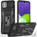 Удароміцний чохол Camshield Army Ring на Samsung Galaxy A22 5G (Чорний / Black)