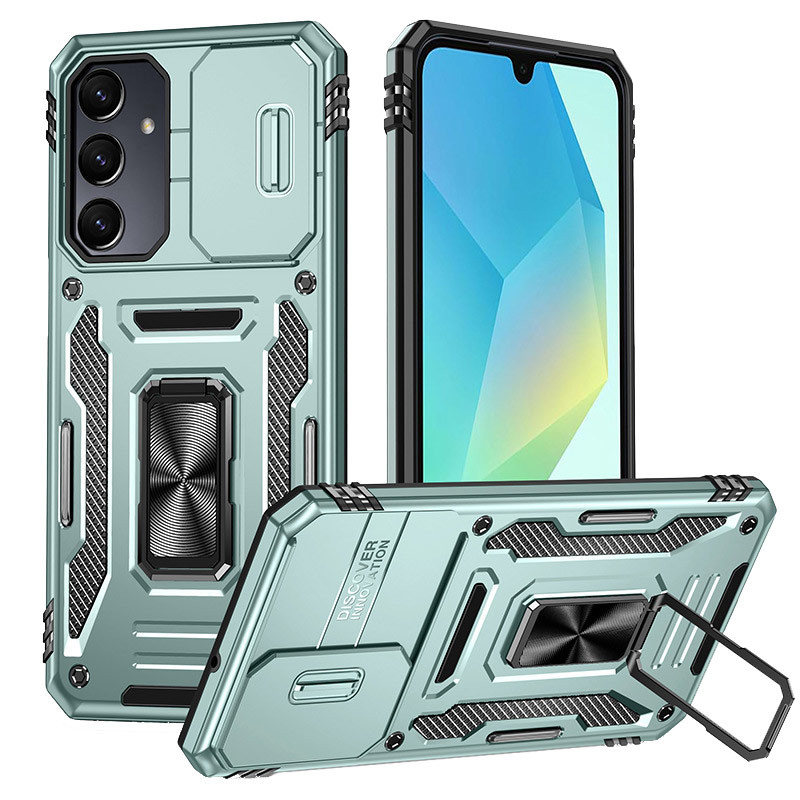 Ударопрочный чехол Camshield Army Ring для Samsung Galaxy A36 5G / A56 5G (Зеленый / Light Green)