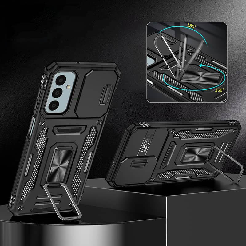 Фото Ударопрочный чехол Camshield Army Ring для Samsung Galaxy S25 FE (Черный / Black) в магазине vchehle.ua