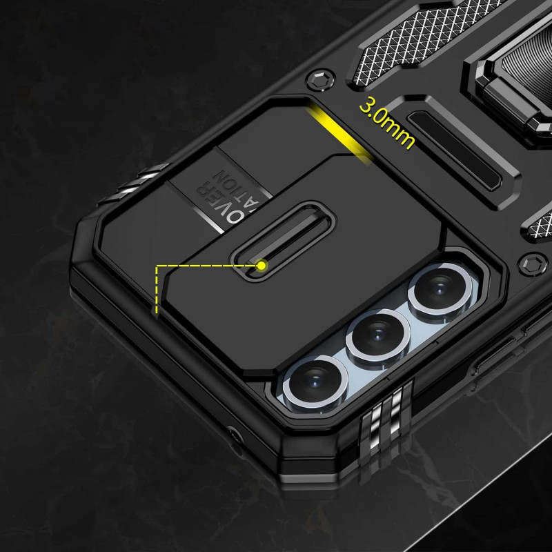 Купить Ударопрочный чехол Camshield Army Ring для Samsung Galaxy S25 FE (Черный / Black) на vchehle.ua