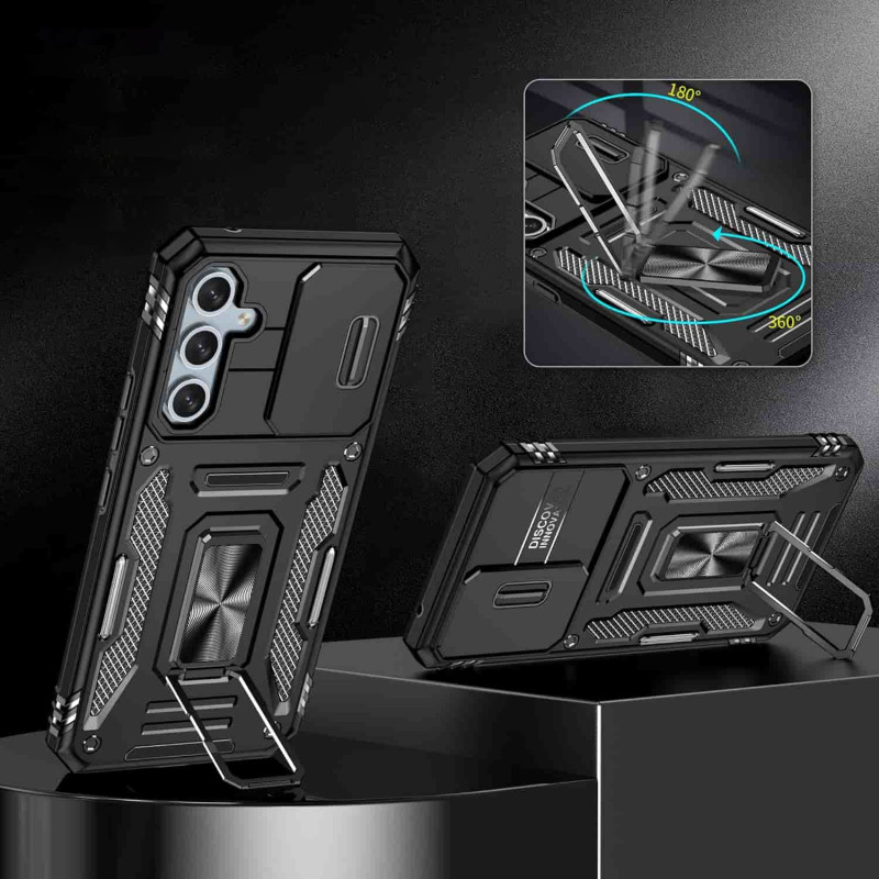 Заказать Ударопрочный чехол Camshield Army Ring для Samsung Galaxy S25 FE (Черный / Black) на vchehle.ua