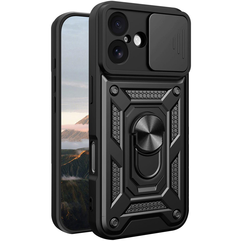 Ударопрочный чехол Camshield Serge Ring для Apple iPhone 17 (6.3") (Черный)
