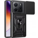 Ударопрочный чехол Camshield Serge Ring для Xiaomi Redmi Note 14 4G (Europe version) (Черный)