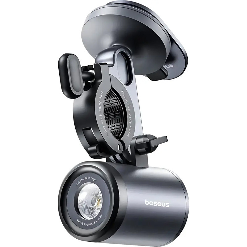 Вело- Мото-тримач + ліхтар Baseus PrimeTrip Series 2-in-1 (C12569000121-0) (Cosmic Black)