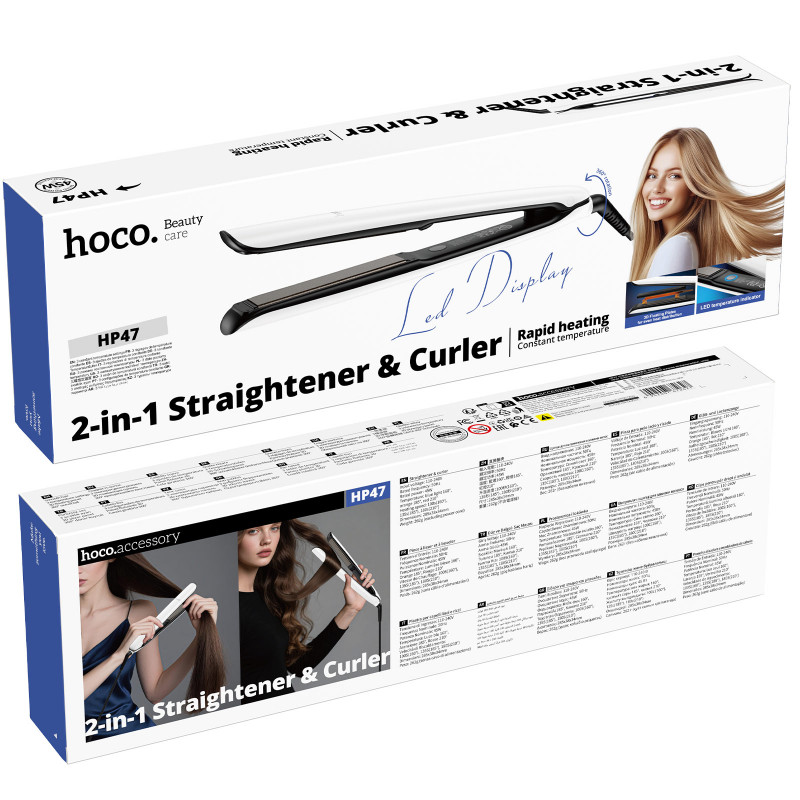 Фото Випрямляч для волосся Hoco HP47 Explicit (White) на vchehle.ua