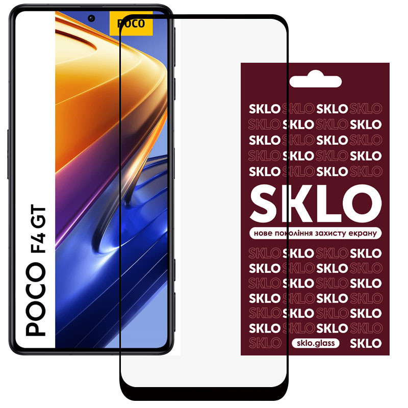 Захисне скло SKLO 3D на Xiaomi Poco F4 GT (Чорний)