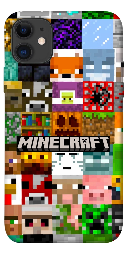 Чехол Minecraft collage для iPhone 11
